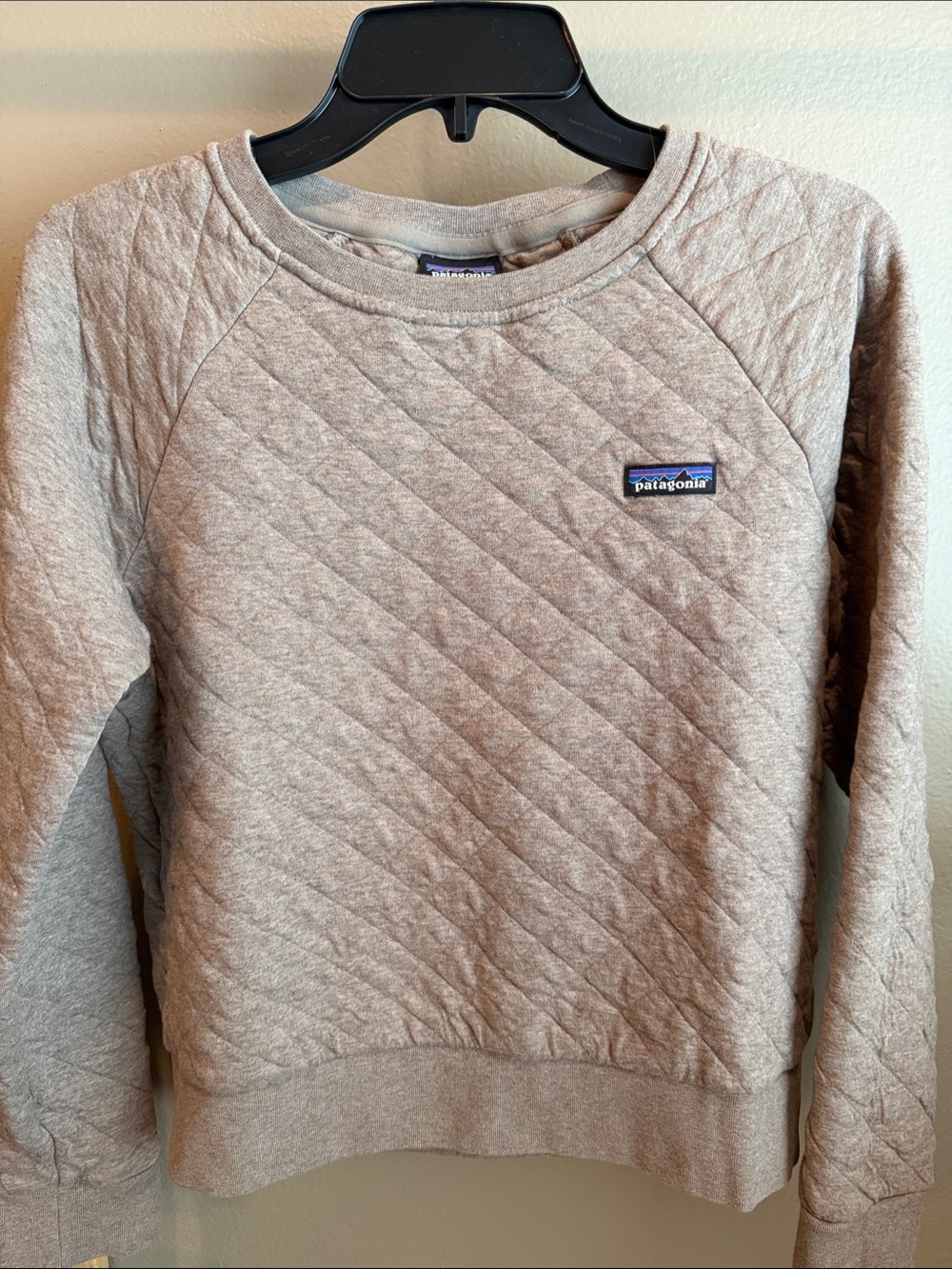 Patagonia Quilted Crewneck Sweatshirt - Light Taupe